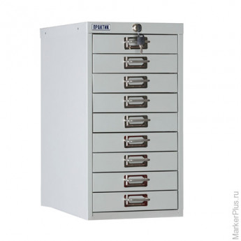 Шкаф металлический для документов ПРАКТИК "MDC-A4/910/9", 9 ящиков, 910х277х405 мм, собранный