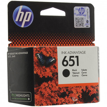 Картридж оригинальный HP C2P10AE (№651) черный для DJ Adv.5575/5645 (600стр)
