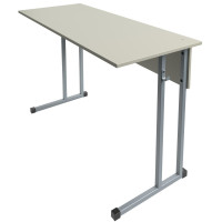 Парта MET_Школа стол ученический 2-м 6 гр. р серый/серый new