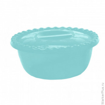 Миска круглая 3л аквамарин с крышкой (М 1316)