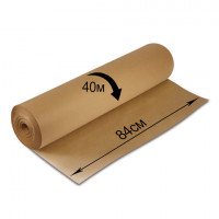 Крафт-бумага для упаковки, 840 мм х 40 м, 78 г/м2, в рулоне, BRAUBERG