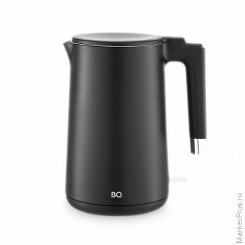 Чайник электрический с двойными стенками BQ (БИ-КЬЮ) KT1720P 1,5л, 2200Вт, черный, 86198281 Чайник электрический с двойными стенками BQ (БИ-КЬЮ) KT1720P 1,5л, 2200Вт, черный, 86198281