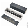 Ручка перьевая PARKER "Urban Premium Ebony Metal CT", корпус черный, латунь, лак, хромированное покрытие деталей, 1931613, синяя
