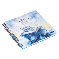 Скетчбук для акварели 20л. 190*190 на гребне Greenwich Line "Navy ships", 200 г/м2