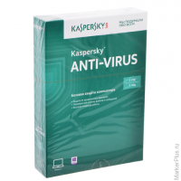 Антивирус KASPERSKY "Anti-Virus", лицензия на 2 ПК, 1 год, бокс