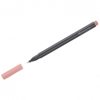 Ручка капиллярная Faber-Castell 'Grip Finepen' темная телесная, 0,4мм, трехгранная, 10 шт/в уп