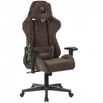 Кресло игровое Бюрократ VIKING KNIGHT, ML, ткань коричневая LT10, реклайнер (до 180кг)