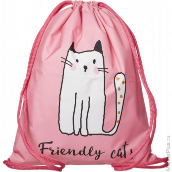 Мешок для обуви №1School Friendly cats 360x470 мм, Мо-26-1 Мешок для обуви №1School Friendly cats 360x470 мм, Мо-26-1