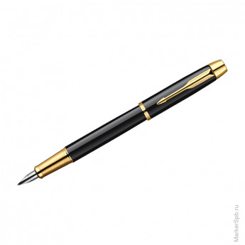 Ручка перьевая "IM Black Lacquer GT" 0,8мм, подар.уп.