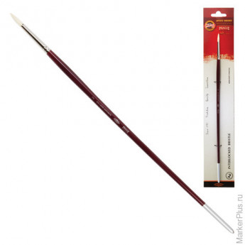 Кисть художественная KOH-I-NOOR щетина, круглая, №2, короткая ручка, блистер, 9935002014BL