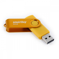 Память Smart Buy "Twist" 64GB, USB 2.0 Flash Drive, желтый