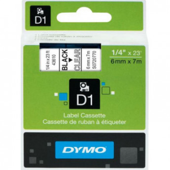 Картридж к этикет-принтеру DYMO S0720770 D1 6ммх7м чер/прозр пл. для LM210D