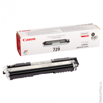 Картридж лазерный CANON (729BK) LBP7010C/7018C, черный, оригинальный, ресурс 1200 стр., 4370b002