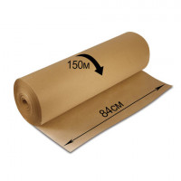 Крафт-бумага для упаковки, 840 мм х 150 м, 78 г/м2, в рулоне, BRAUBERG