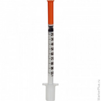 Шприц 3-комп. однораз. инс.1мл U-100 инт. 30G (0,30х8) BD 10шт/уп, комплект 10 шт