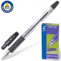 Ручка шариковая масляная PILOT BPS-GP-F, корпус черный, с резиновым упором, 0,32 мм, черная, BРS-GP-F