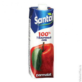 Сок SANTAL (Сантал), яблочный, 1 л, для детского питания, тетра-пак, 547716