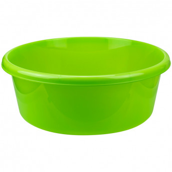 Таз пластмассовый Idea, круглый, ярко-зеленый, 11л