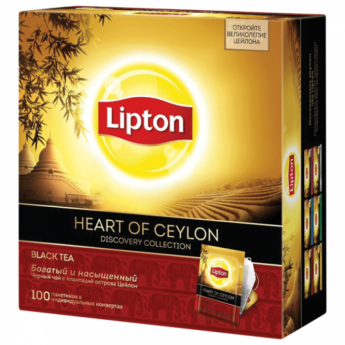 Чай LIPTON (Липтон) Discovery "Heart of Ceylon", черный, 100 пакетиков по 2 г, 21187772