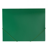 Папка на резинках BRAUBERG Office, зеленая, до 300 листов, 500 мкм, 227710