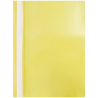 Папка-скоросшиватель пластик. А4 OfficeSpace, 120мкм, желтая с прозр. верхом, 20 шт/в уп