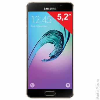 Смартфон SAMSUNG Galaxy A5, 2 SIM, 5,2", 4G (LTE), 5/13 Мп, 16 Гб, microSD, золотой, сталь и стекло, SM-A510FZDDSER