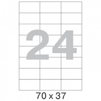 Этикетки самоклеящиеся Office Label 70х37 мм./24шт.на листе А4 (100л./уп), комплект 24 шт