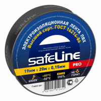 Изолента Safeline 19мм х 20м черный 9366 Изолента Safeline 19мм х 20м черный 9366