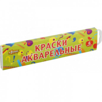 Краски №1School Отличник 6цв аквар б/кист картон