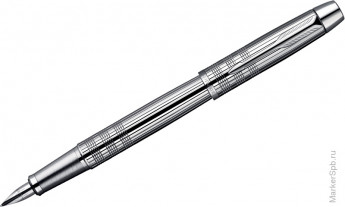 Ручка перьевая "IM Premium Shiny Chrome Metal Chiselled CT" 0,8мм, подар.уп.