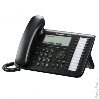 Телефон IP PANASONIC KX-UT136RU-B, память на 500 номеров, SIP, повторный набор, спикерфон, цвет черн