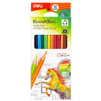 Карандаши цветные 12цв 3-гран Deli Enovation, пластик, EC113-12 Карандаши цветные 12цв 3-гран Deli Enovation, пластик, EC113-12