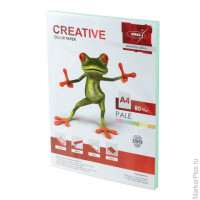 Бумага цветная CREATIVE color (Креатив) А4, 80 г/м2, 100 л., пастель, зеленая, БПpr-100з