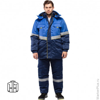 Куртка рабочая зимняя з43-КУ вас/син р.48-50/182-188