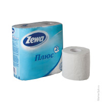 Бумага туалетная ZEWA 2сл, 4рул/упак, белая, комплект 4 шт