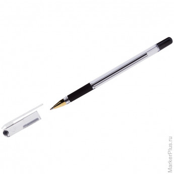 Ручка шариковая MunHwa 'MC Gold' черная, 1,0мм, грип, штрих-код, 12 шт/в уп