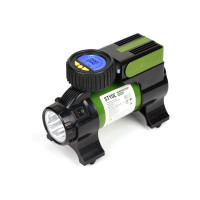 Компрессор автомобильный STVOL SCR45D, манометр, фонарь 45 л/мин, 14А