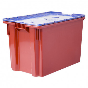 Ящик п/э 600х400х400 сплош, красный с синей крышкой Safe PRO арт.605-1 SP