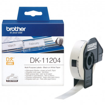 Картридж к этикет-принтеру Brother DK11204 17х54мм унив для QL