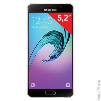 Смартфон SAMSUNG Galaxy A5, 2 SIM, 5,2", 4G (LTE), 5/13 Мп, 16 Гб, microSD, розовое золото, сталь и стекло, SM-A510FEDDSER