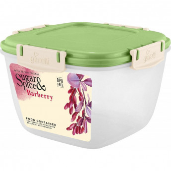 Контейнер для продуктов Sugar&Spice Barberry, 1,35л квадратный фисташка
