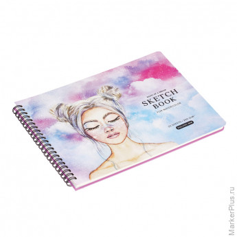 Скетчбук для акварели 20л. 260*190 на гребне Greenwich Line "Dreams in clouds", 200 г/м2
