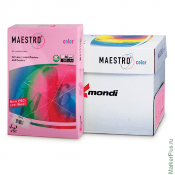 Бумага MAESTRO color А4, 80 г/м2, 500 л., неоново-розовая NEOPI