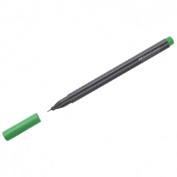 Ручка капиллярная Faber-Castell 'Grip Finepen' изумрудно-зеленая, 0,4мм, трехгранная, 10 шт/в уп