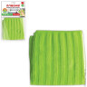 Салфетка для кафеля ЛАЙМА "Скраббер", плотная микрофибра, двусторонняя, 30х30 см, зеленая, 601255