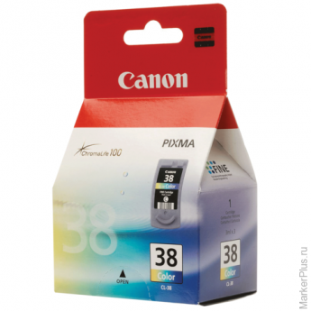 Картридж струйный CANON (CL-38) PIXMA iP1800/1900/2500/2600/MP140/190, цветной, оригинальный, ресурс