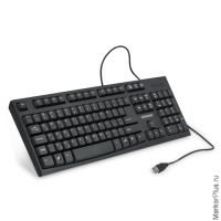 Клавиатура проводная SONNEN KB-330, USB, черная, 511277
