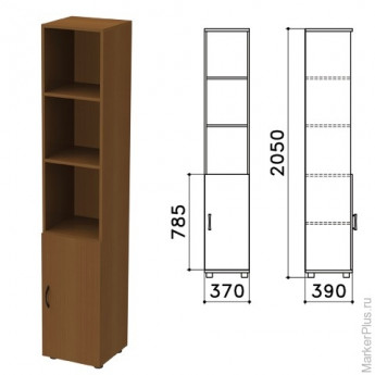 Шкаф полузакрытый 'Монолит', 370х390х2050 мм, цвет орех гварнери (КОМПЛЕКТ)