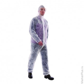Комбинезон Каспер 50 гр/м2 ламинированный белый р-р L 1 шт/уп