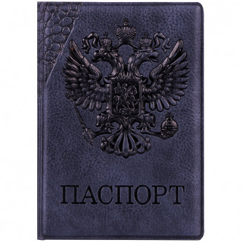 Обложка для паспорта OfficeSpace 'Герб', кожзам, черный